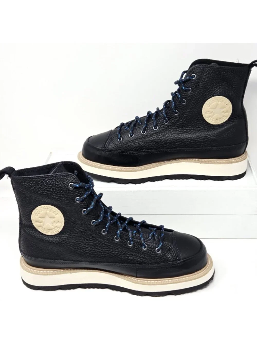 Converse Chuck Taylor Terrain Leather Boots Mens 8 Black High Top 162355C